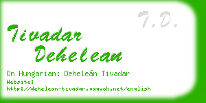tivadar dehelean business card